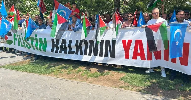 Sivas’ta Netanyahu protestosu