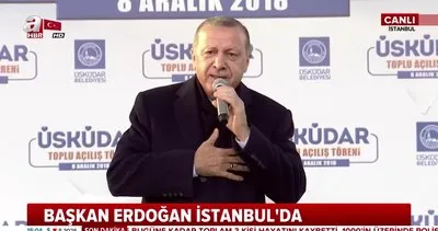 Cumhurbaşkanı Erdoğan, Üsküdar’da Toplu Açılış Töreni’nde halka hitap etti