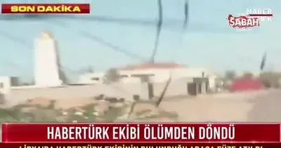 Libya’da Türk gazetecilerin aracına yapılan roketli saldırı anı kamerada!