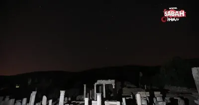 3 bin yıllık Stratonikeia antik kentinde meteor yağmuru böyle görüntülendi | Video
