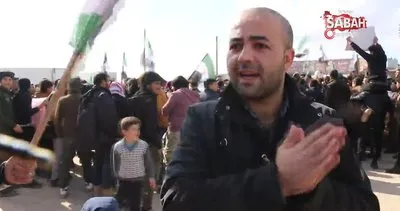 Azez’de YPG/PKK karşıtı protesto