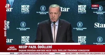 Başkan Erdoğan, Necip Fazıl Ödülleri programında konuştu | Video