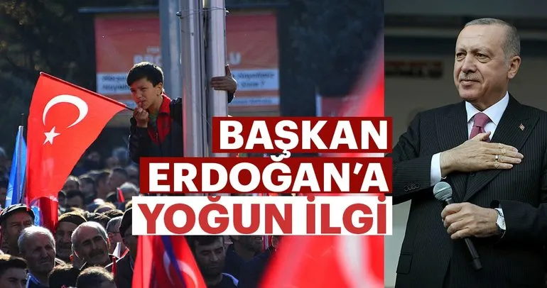 Başkan Erdoğan’a Tokat’ta yoğun ilgi