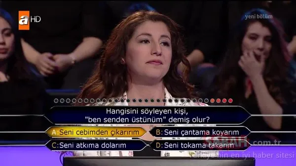 1 milyonluk soruya, 1 soru kalmıştı! Kim Milyoner Olmak İster 832. bölüm soru ve cevapları