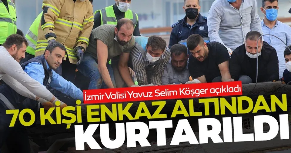 Son dakika: İzmir Valisi Köşger açıkladı! İzmir'deki 6.6 büyüklüğündeki depremde enkaz altından 70 kişi kurtarıldı