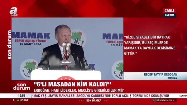 Başkan Erdoğan'dan muhalefete: 