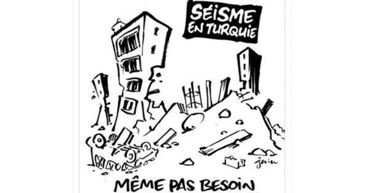 Charlie Hebdo şaşırtmadı depremde bile kin kustular