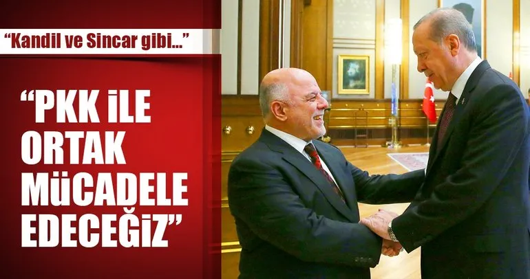 Son dakika: Cumhurbaşkanı Erdoğan ve Irak Başbakanı İbadi'den flaş açıklamalar