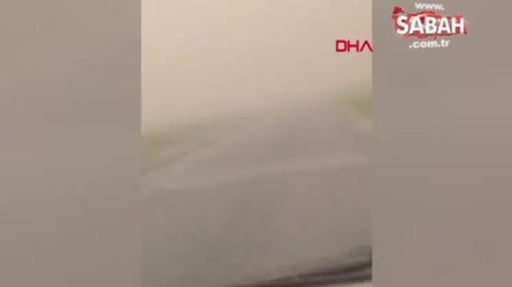 Konya'da etkili olan kum fırtınasının görüntüleri ortaya çıktı | Video