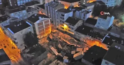 İstanbul Esenler’de çöken istinat duvarının son hali havadan görüntülendi | Video
