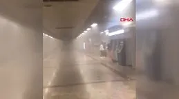 Taksim metro istasyonu’nda yangın