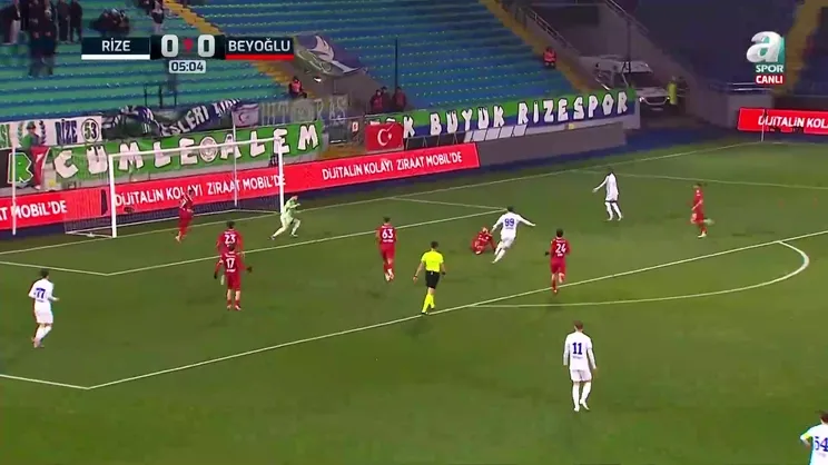 GOL | Rizespor 0-1 Beyoğlu Yeni Çarşıspor