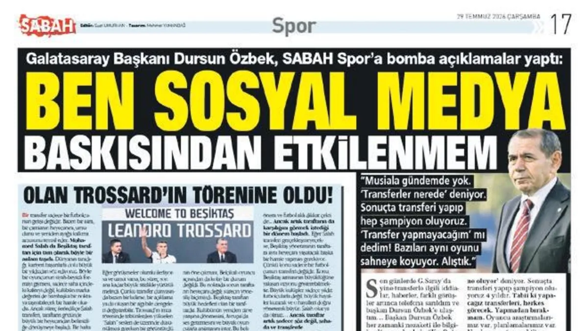 Başkan Özbek'ten Spor'a Özel Açıklamalar