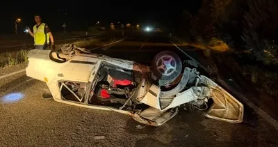 Karabük'te takla atan otomobilin sürücüsü ağır yaralandı #karabuk