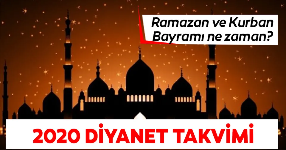 diyanet 2020 ramazan ve kurban bayrami