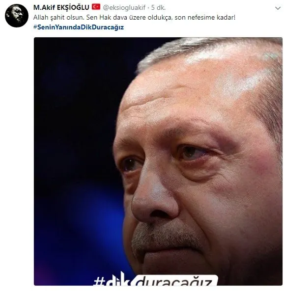 Cumhurbaşkanı Erdoğan'a dev destek! Senin yanında dik duracağız