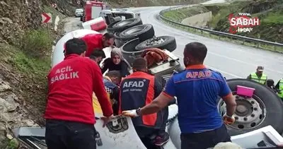 Bitlis’te yakıt dolu tır devrildi: 1 yaralı | Video