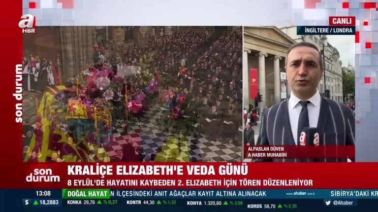 Kraliçe Elizabeth'e son veda | Video