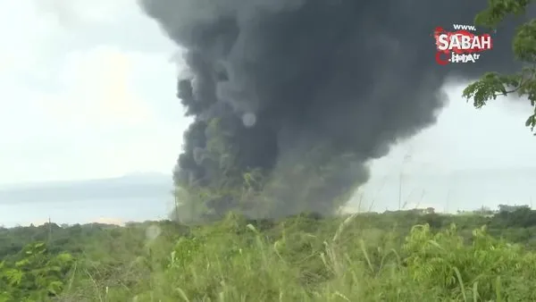 Küba'da petrol tesisinde yangın! Yüzlerce yaralı var | Video