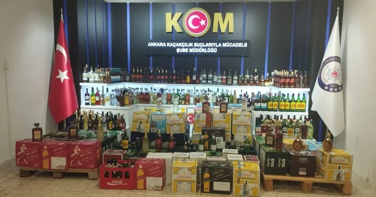 Ankara’da eğlence mekânı kaçak içkileri müşterilerine sundu
