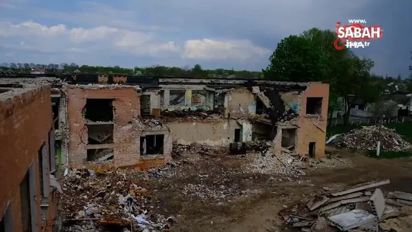 Rus ordusunun hedef aldığı okulun enkazı görüntülendi | Video