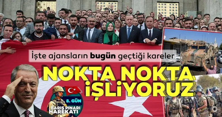 Barış Pınarı Harekatı 8. gününde. İşte ajansların bugün Türkiye ve Suriye’den geçtiği fotoğraflar