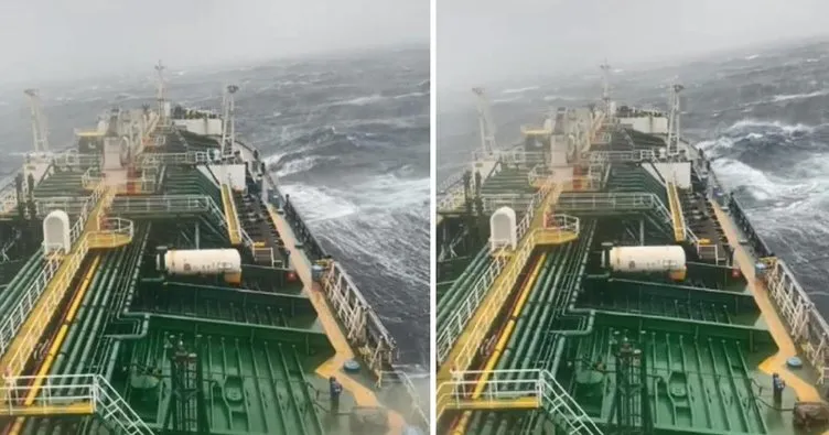 Karadeniz’de dev dalgalar: 183 metrelik gemi beşik gibi sallandı!