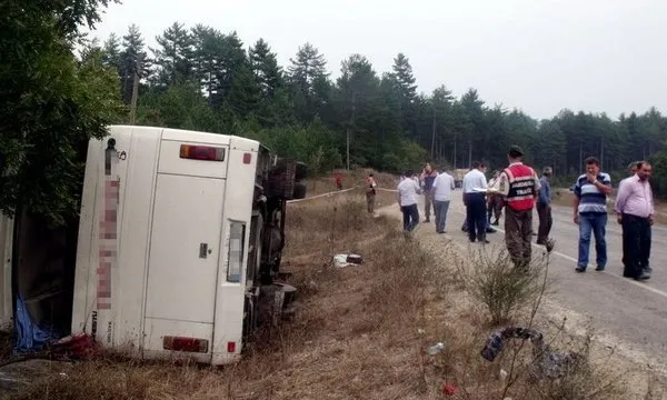 Öğrenci servisi devrildi
