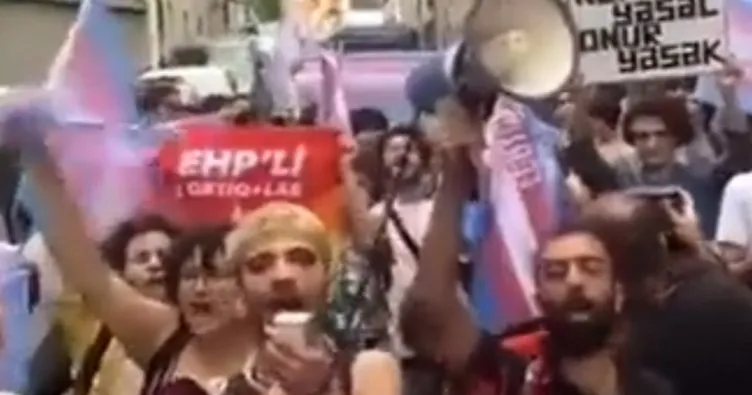 LGBT terörü destekçilerinden alçak provokasyon! Sözde Kürdistan sloganı attılar
