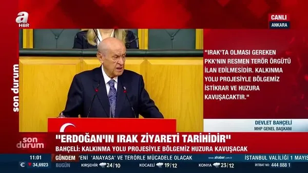 Devlet Bahçeli: PKK Irak'tan sökülüp atılacak: Başkan Erdoğan'ın ziyareti önemli | Video