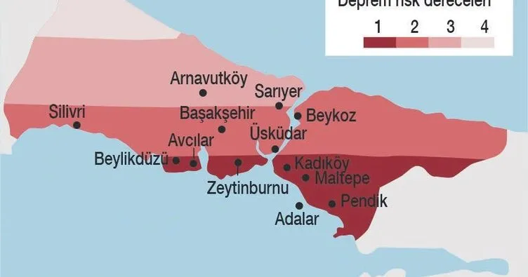 İşte İstanbul’un deprem risk haritası