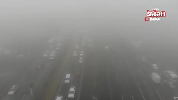 Görüş mesafesini düşüren sis görüntülendi | Video