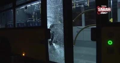İstanbul Kağıthane’de İETT otobüsüne taşlı saldırı | Video