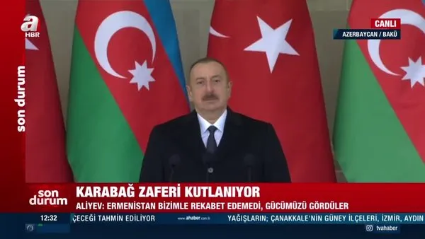 Azerbaycan Cumhurbaşkanı Aliyev'den tarihi törende önemli açıklamalar | Video