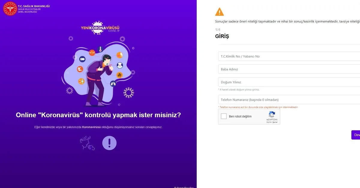 Online Corona Virusu Testi Sayfasina Nasil Ve Nereden Giris Yapilir Saglik Bakanligi Online Corona Virusu Testi Nasil Yapilir En Son Haber
