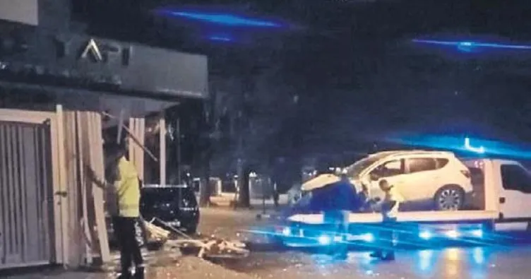 Kontrolden çıkan cip dükkana girdi