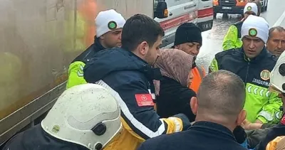 Kamyonet TIR’a arkadan çarptı! 1 yaralı