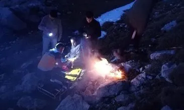 Burdur’da kayalıklarda yaralanan iki çoban helikopterle kurtarıldı