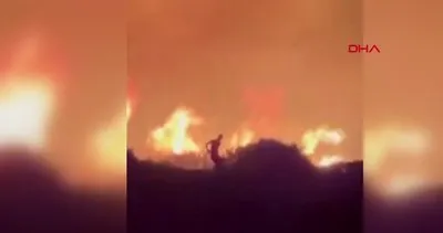 İzmir Çeşme’de orman yangını kontrol altında, zanlı yangın yerinde görülmüş! | Video