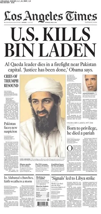 Usame Bin Ladin’in ölümü manşetlerde!