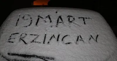 Akşam saatlerinde yağan kar Erzincan’ı beyaza bürüdü #erzincan