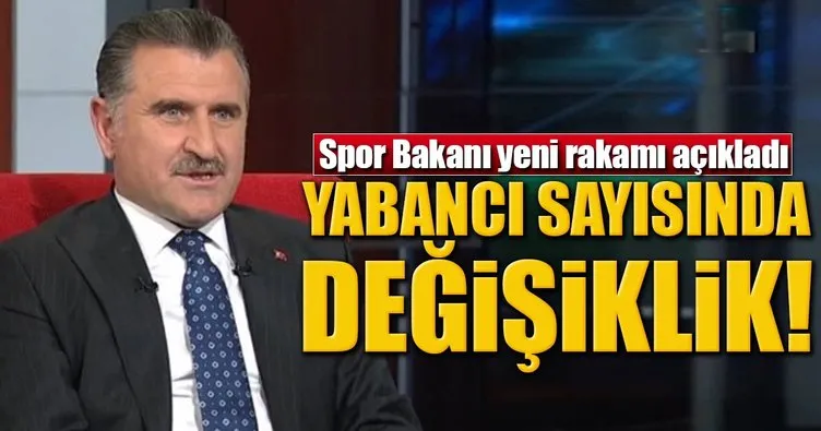 Spor Bakanı Osman Aşkın Bak’tan yabancı sınırı açıklaması