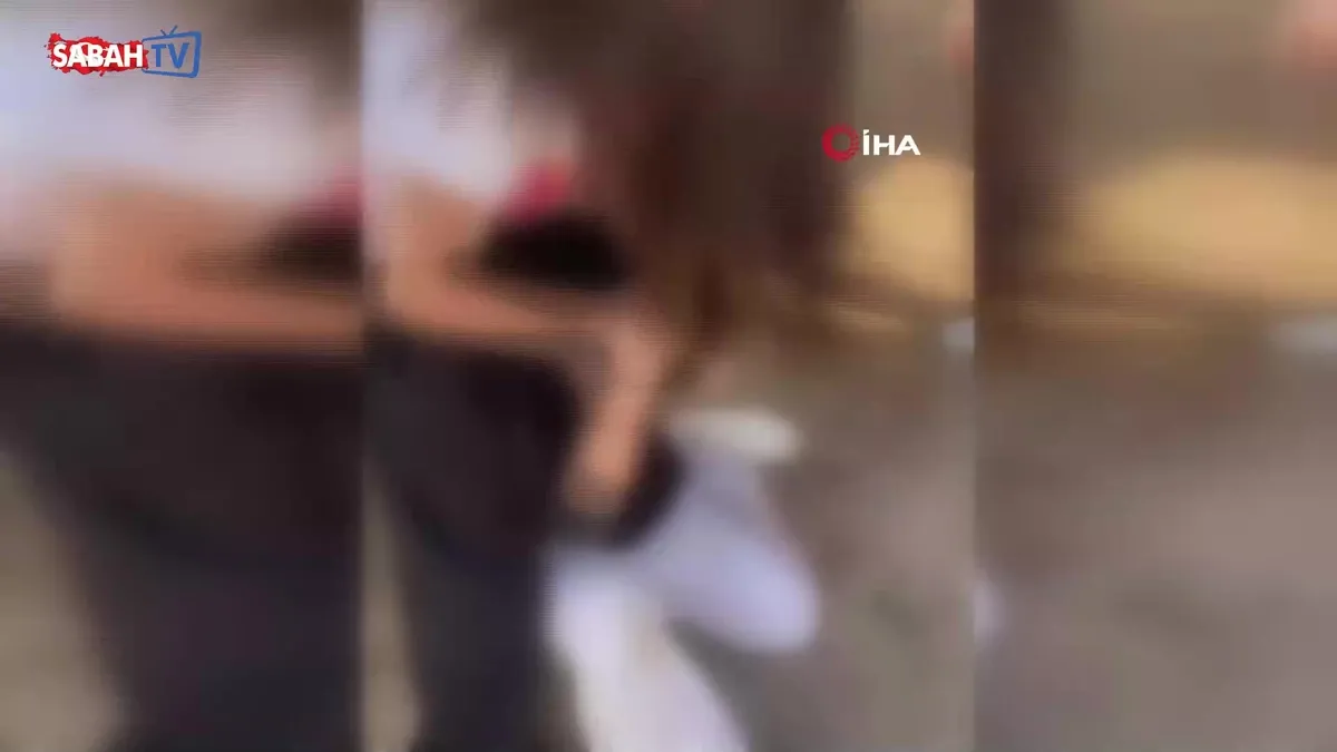Denizli'de akran zorbalığı kamerada: Darp ettiler, saçından tutup sürüklediler! | Video
