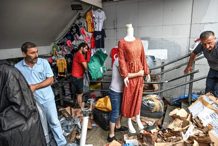Eminönü'nde selin ardından son durum