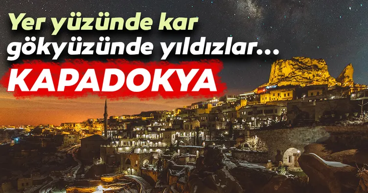 Kar yağarken Kapadokya...