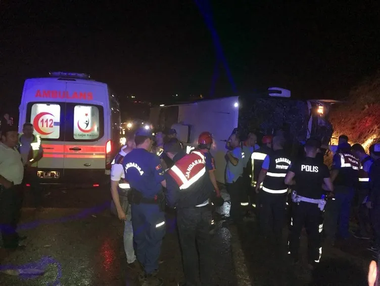 Karaman’da yolcu otobüsü devrildi! Çok sayıda ölü ve yaralı var