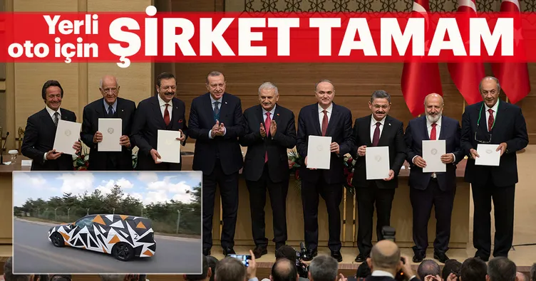 Yerli oto için şirket tamam