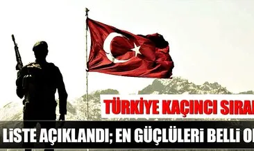 En güçlüleri belli oldu! Türk ordusu kaçıncı sırada?