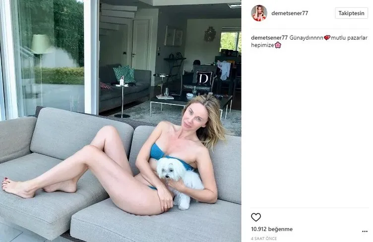 Demet Şener’in bikinili paylaşımı Instagram’da olay oldu