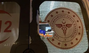 Diyarbakır’da hasta taşıyan ambulansa taşlı saldırı #diyarbakir